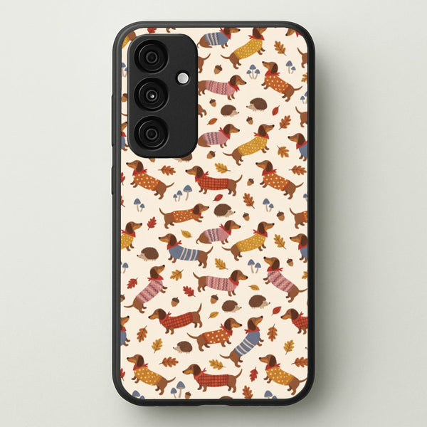 Autumn Sweater Dachshunds Phone Case - Galaxy A55 / Standard