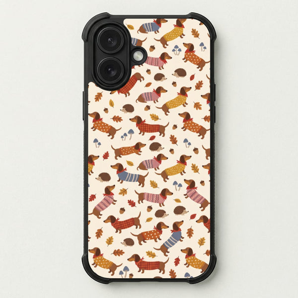 Autumn Sweater Dachshunds Phone Case — Bumper case