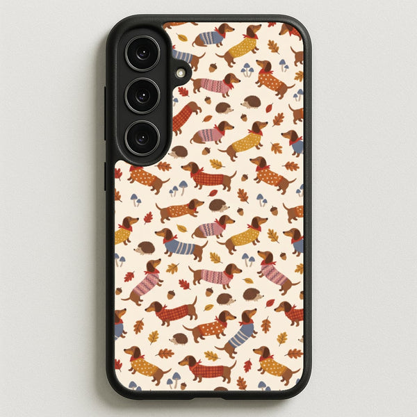 Autumn Sweater Dachshunds Phone Case - Galaxy S25FE / Standard