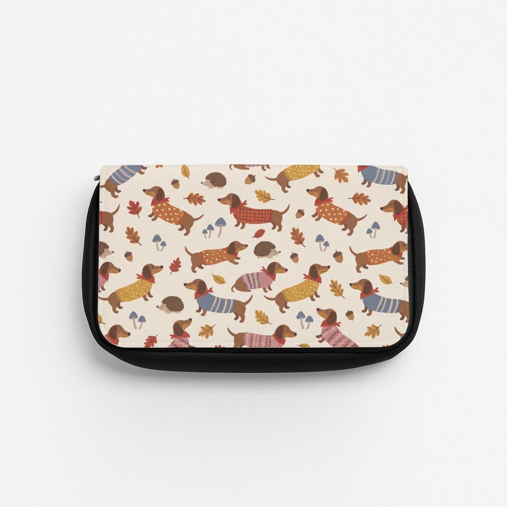 Autumn Sweater Dachshunds Pencil Case
