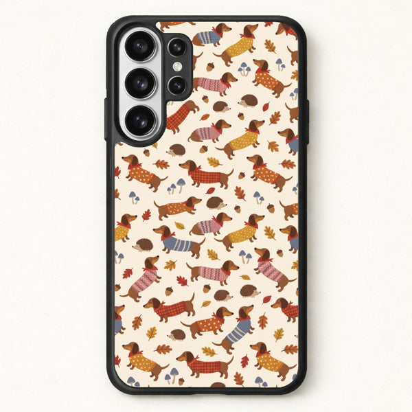 Autumn Sweater Dachshunds Phone Case - Galaxy S26 Ultra / Standard