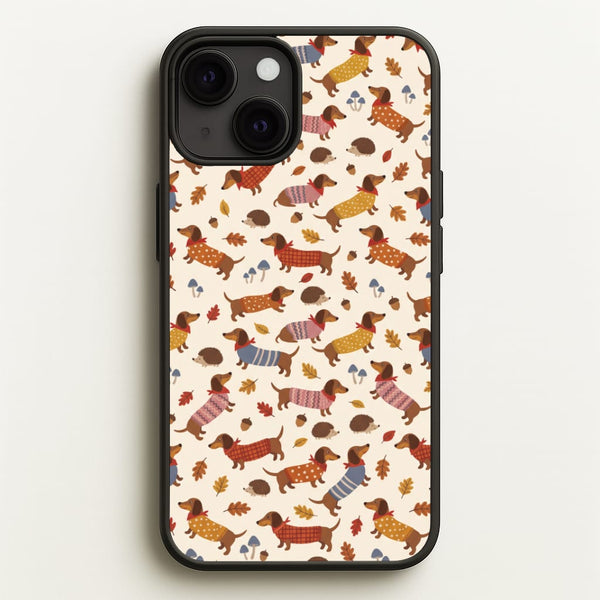 Autumn Sweater Dachshunds Phone Case - iPhone 13 / Standard