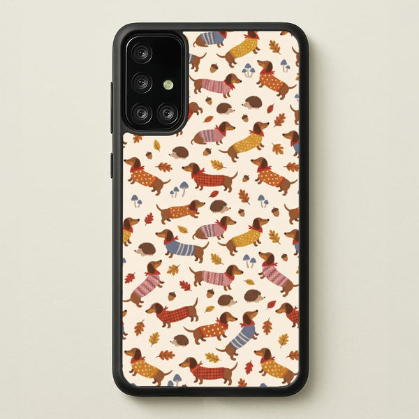 Autumn Sweater Dachshunds Phone Case - Galaxy A71 / Standard