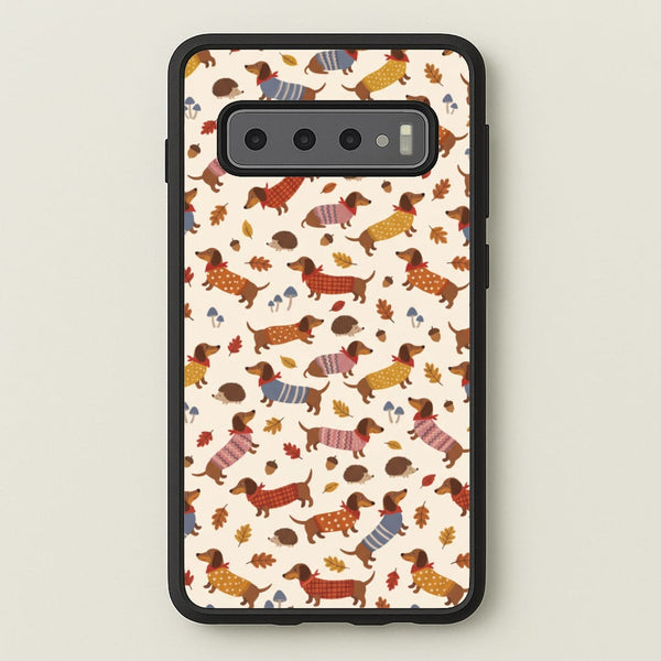 Autumn Sweater Dachshunds Phone Case - Galaxy S10 Plus / Standard