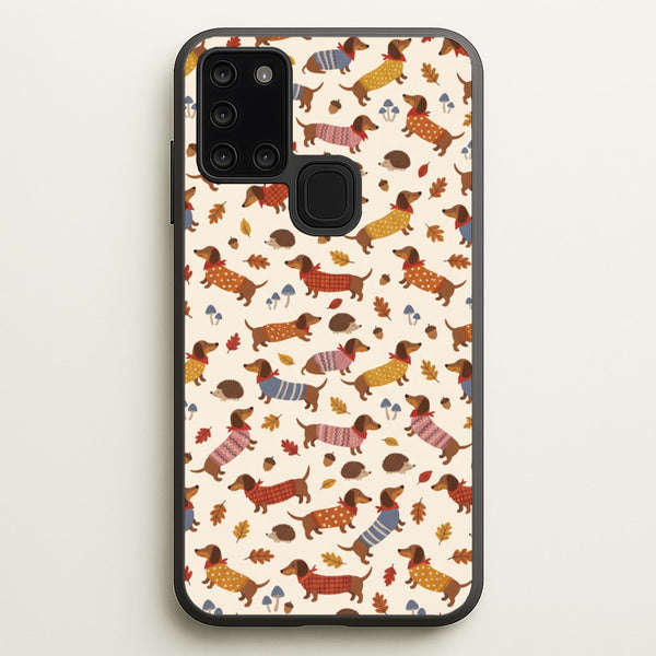 Autumn Sweater Dachshunds Phone Case - Galaxy A21s / Standard