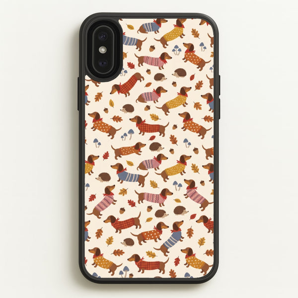 Autumn Sweater Dachshunds Phone Case - iPhone XS Max / Standard