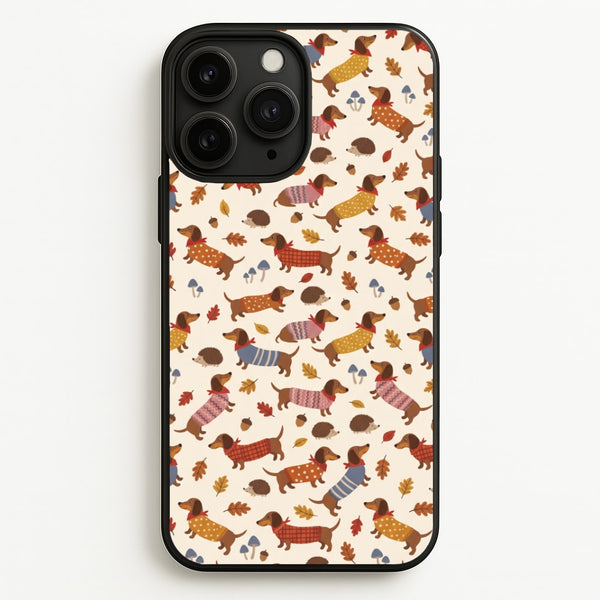 Autumn Sweater Dachshunds Phone Case - iPhone 11 Pro Max / Standard