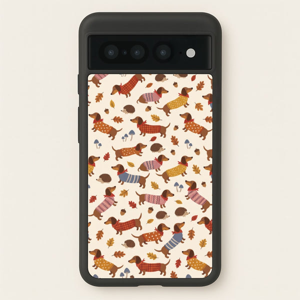 Autumn Sweater Dachshunds Phone Case - Google Pixel 7 Pro / Standard