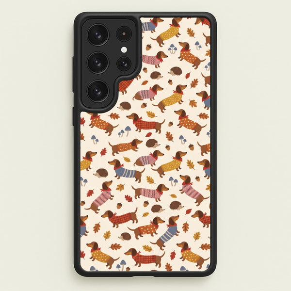 Autumn Sweater Dachshunds Phone Case - Galaxy S23 Ultra / Standard