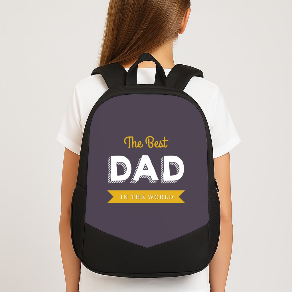 Best Dad In The World School Bag