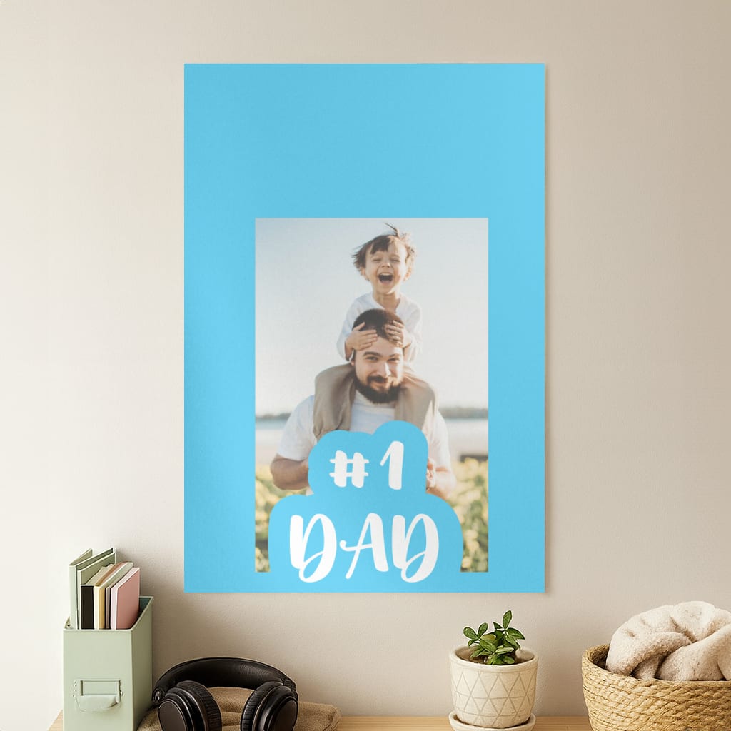 Hashtag 1 Dad - Personalised Father's Day Poster