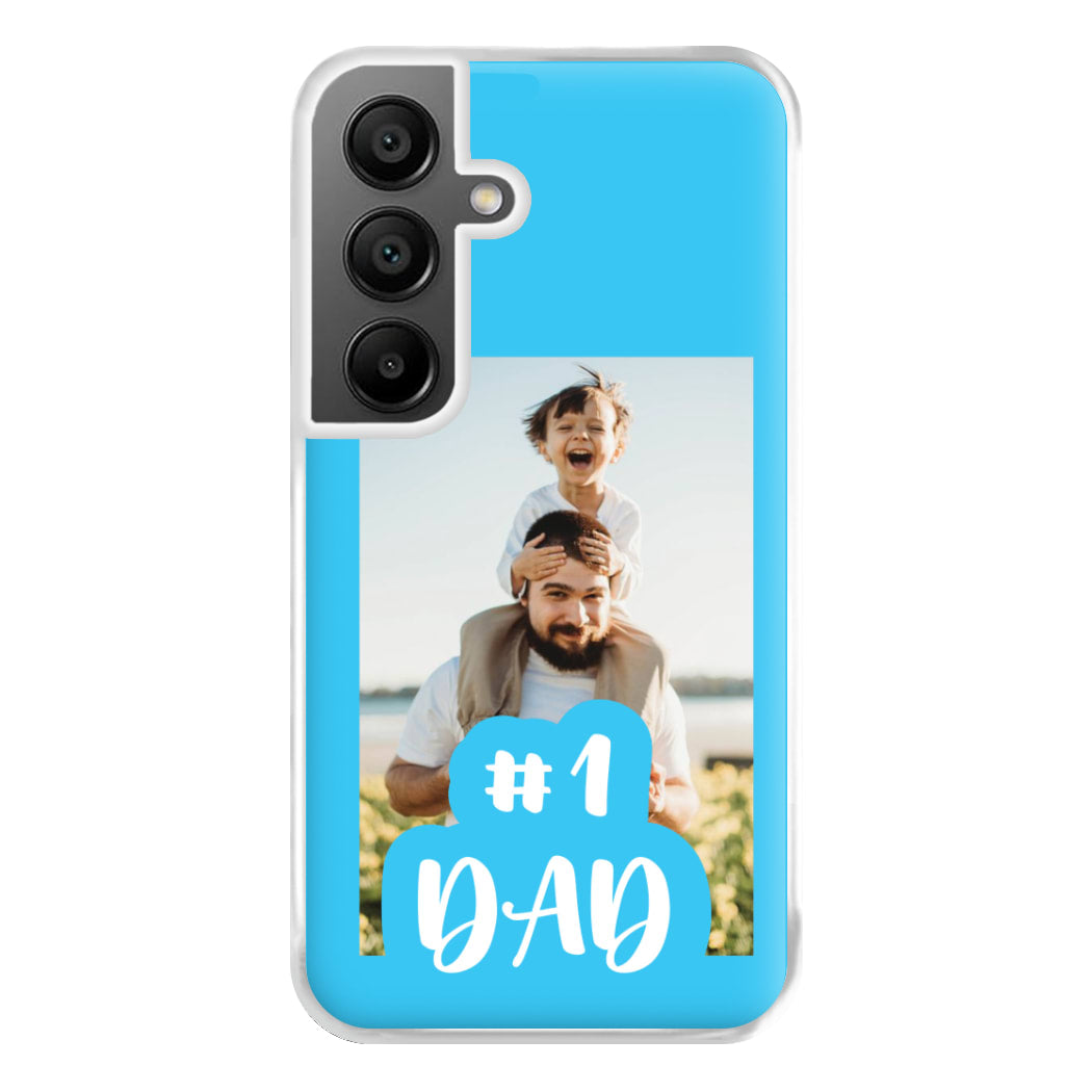 Hashtag 1 Dad - Personalised Father's Day Phone Case for Galaxy A55