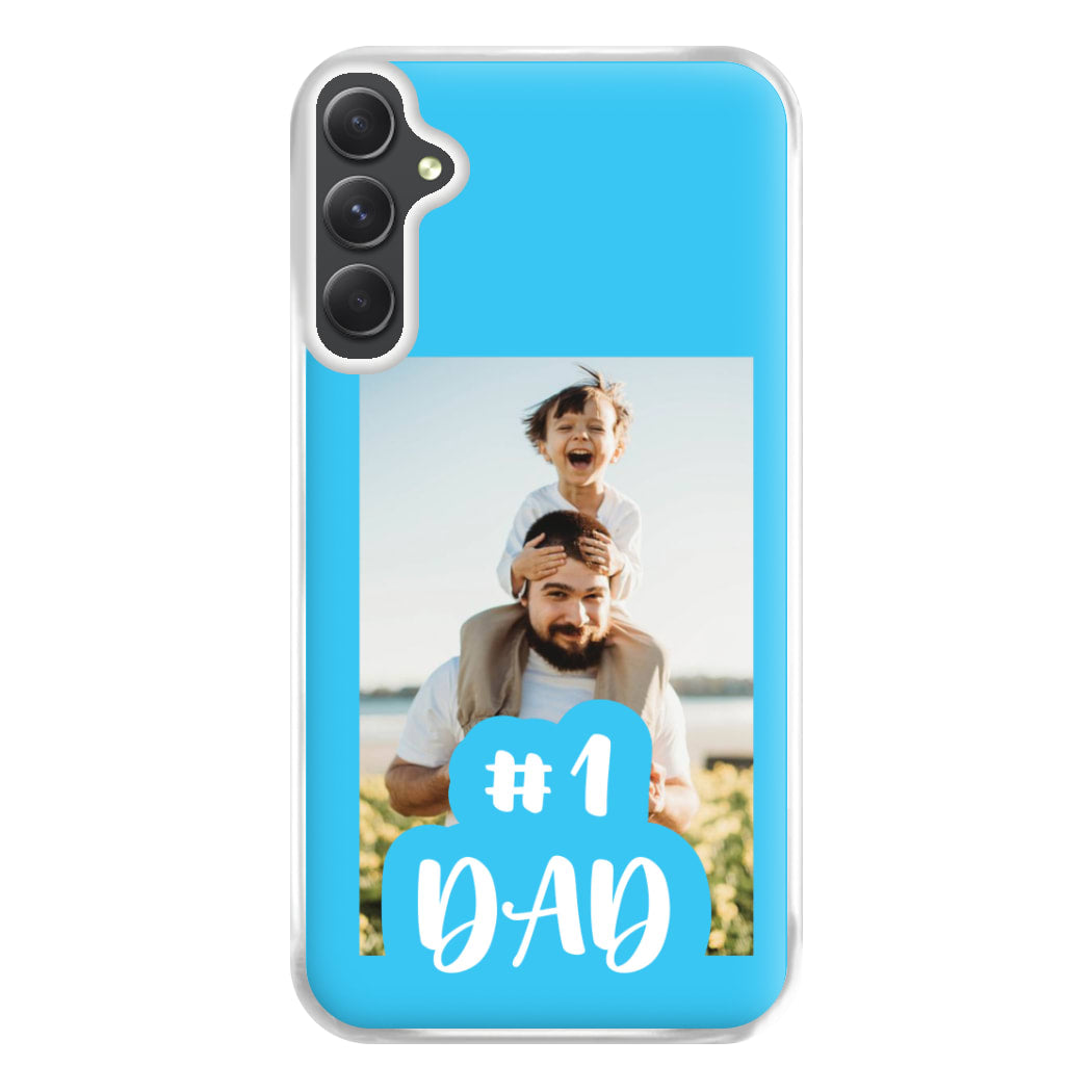 Hashtag 1 Dad - Personalised Father's Day Phone Case for Galaxy A34