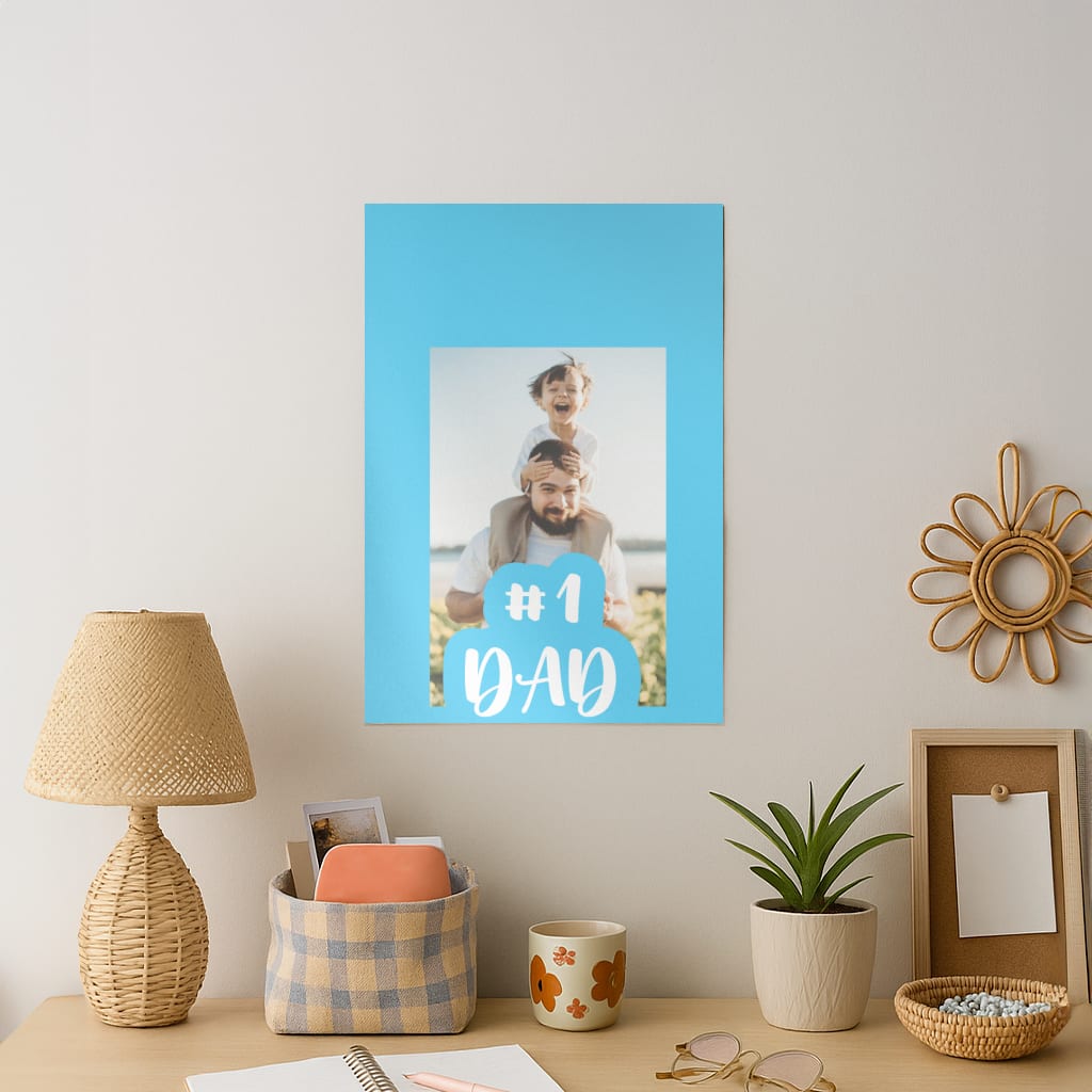 Hashtag 1 Dad - Personalised Father's Day Art Print