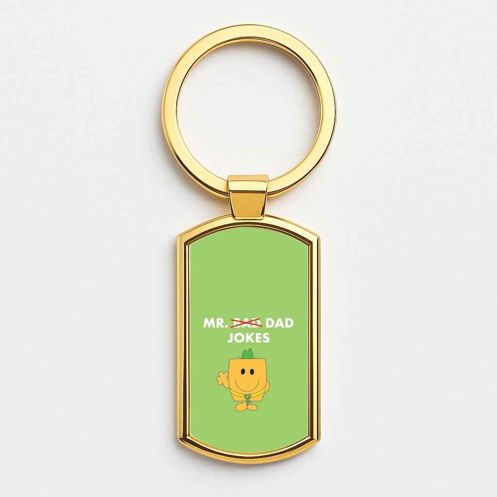Mr Dad Jokes - Personalised Father's Day Gold Keyring