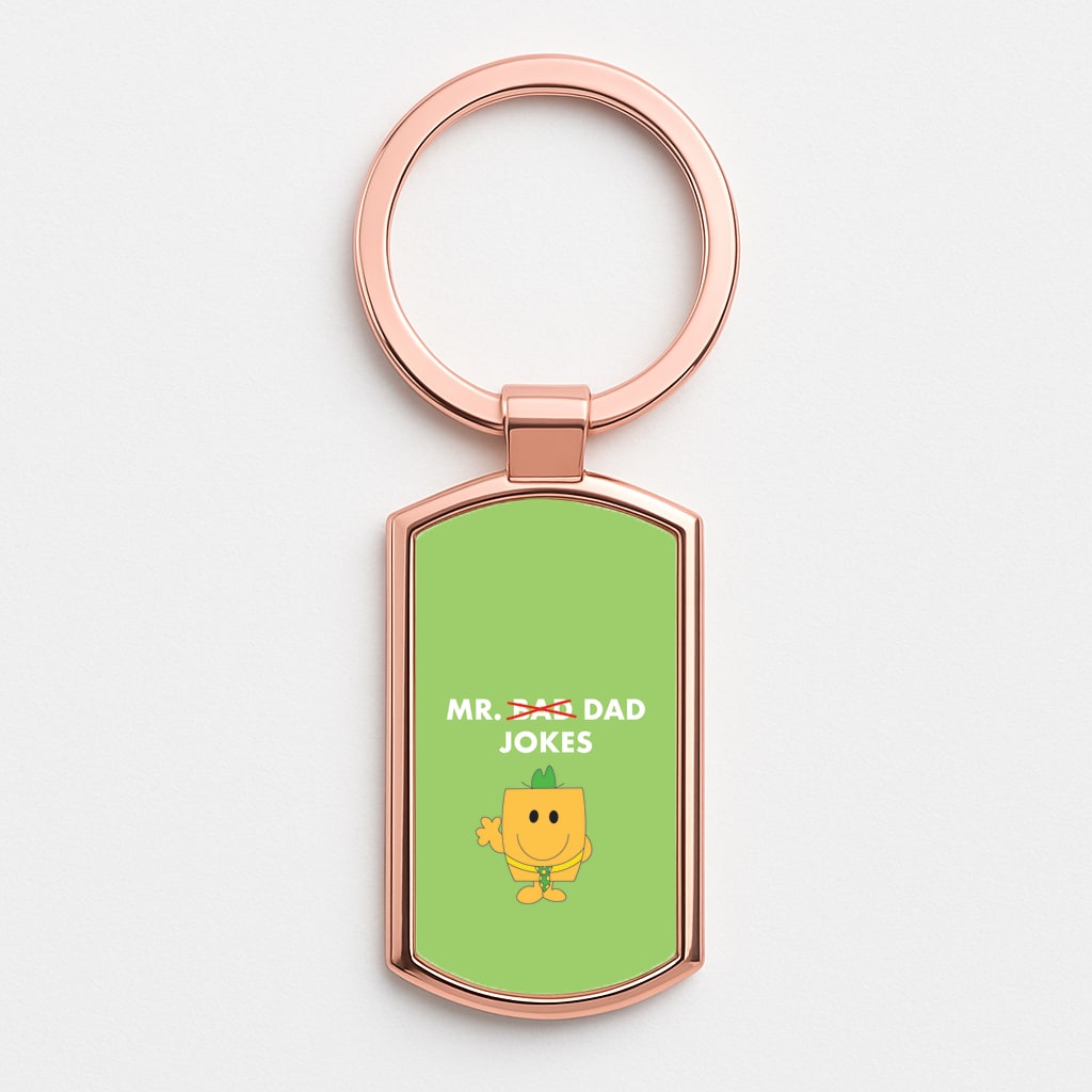 Mr Dad Jokes - Personalised Father's Day Rose Gold Keyring