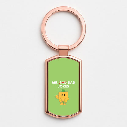 Mr Dad Jokes - Personalised Father's Day Rose Gold Keyring