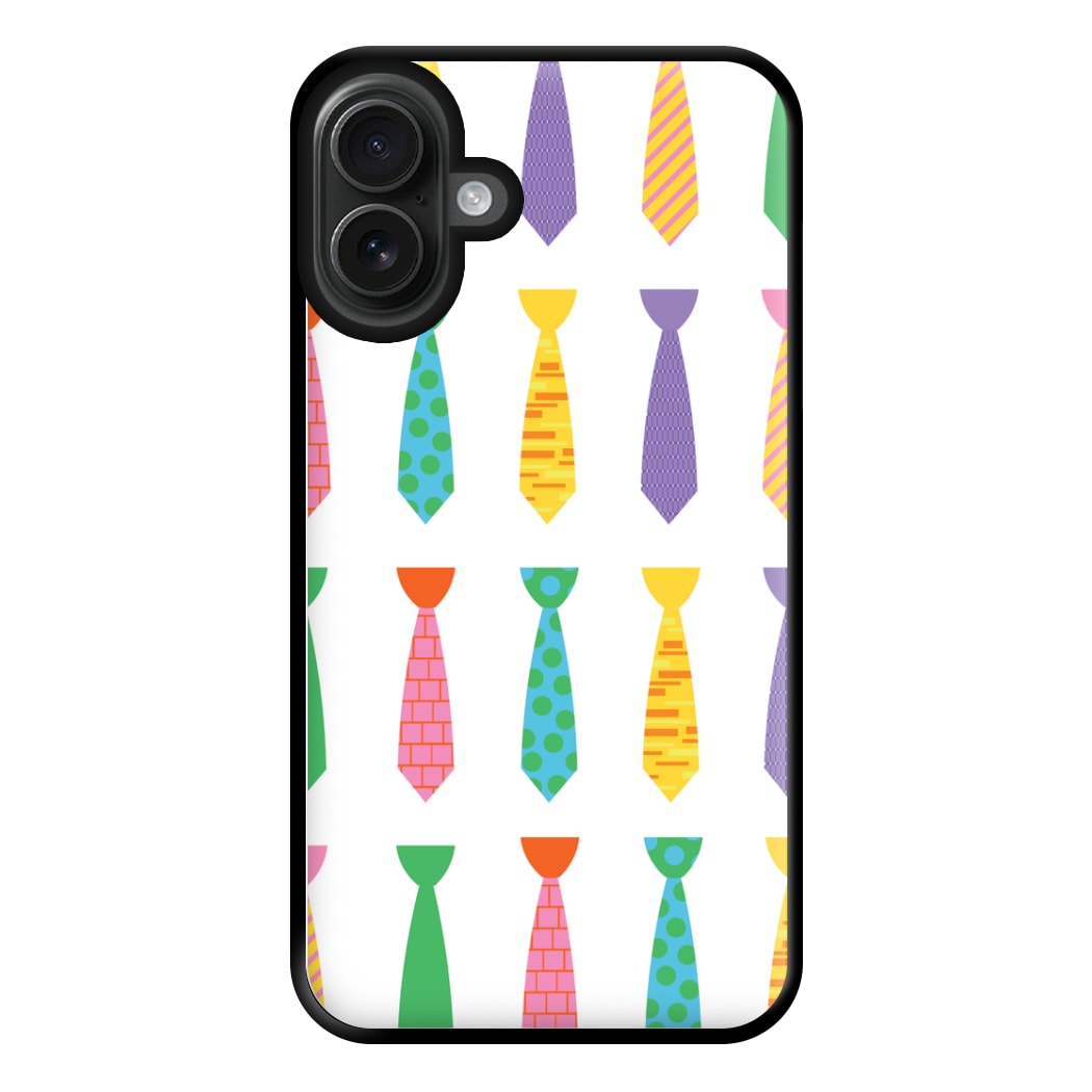 Tie Collage - Personalised Father's Day Phone Case for iPhone 16 Plus