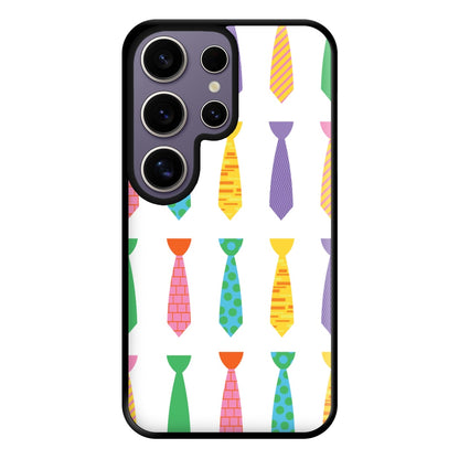 Tie Collage - Personalised Father's Day Phone Case for Galaxy S25 Ultra