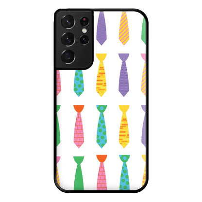 Tie Collage - Personalised Father's Day Phone Case for Galaxy S21 Ultra