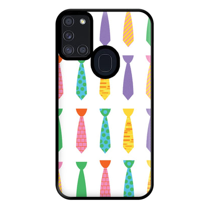 Tie Collage - Personalised Father's Day Phone Case for Galaxy A21s