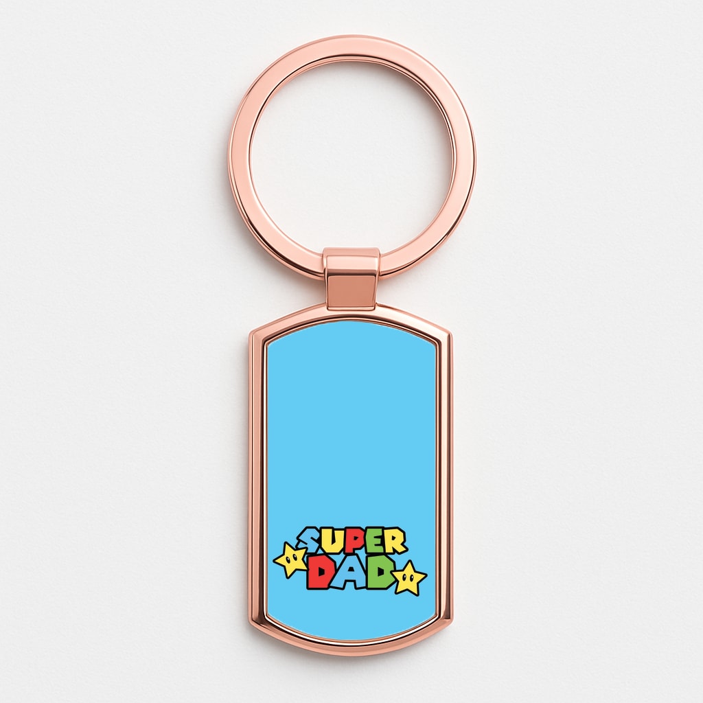 Super Dad  Rose Gold Keyring