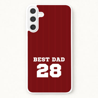 Best Dad Football Stripes Personalised Phone Case for Galaxy A37