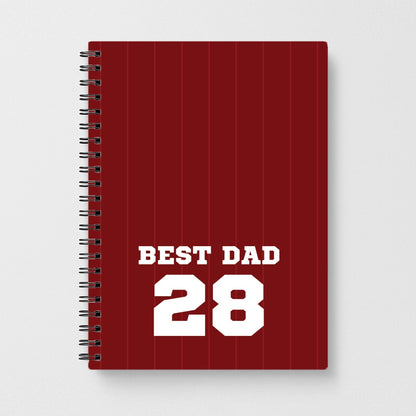 Best Dad Football Stripes Personalised Notebook