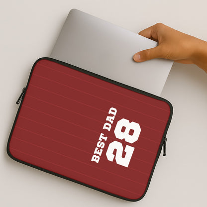Best Dad Football Stripes Personalised MacBook Case