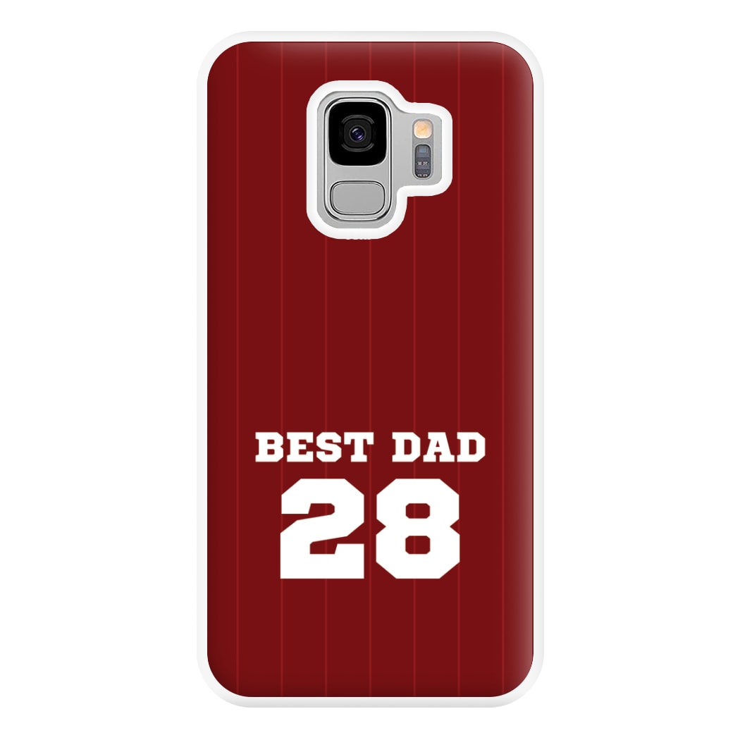 Best Dad Football Stripes Personalised Phone Case for Galaxy S9 Plus