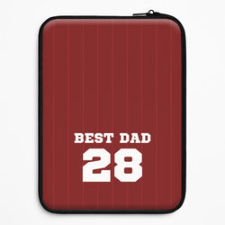 Best Dad Football Stripes Personalised Universal Laptop Sleeve