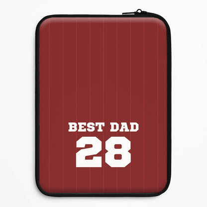 Best Dad Football Stripes Personalised Universal Laptop Sleeve