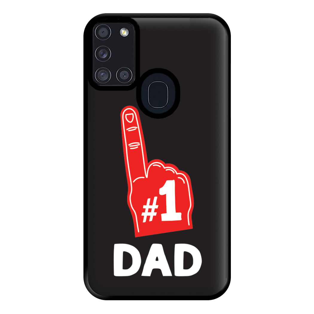 #1 Dad Foam Finger Phone Case for Galaxy A21s