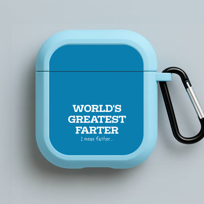 World's Greatest Farter  Blue AirPods Case