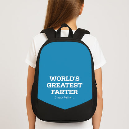 World's Greatest Farter  Large School Bag