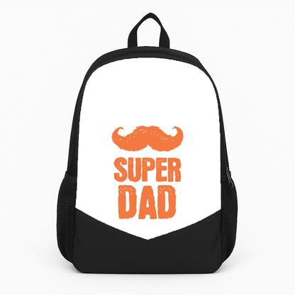 Moustache Super Dad Orange Backpack