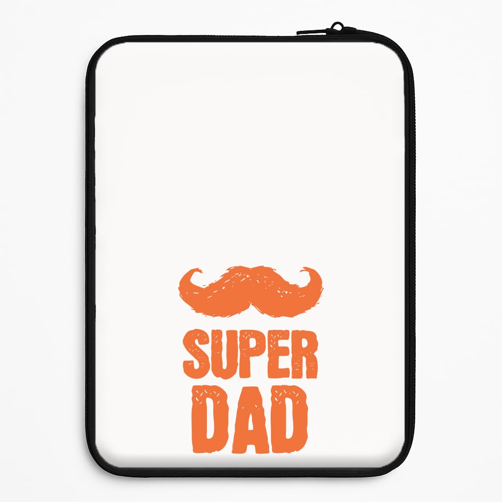 Moustache Super Dad Orange Universal Laptop Sleeve