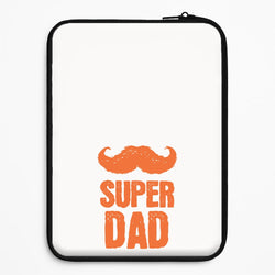 Moustache Super Dad Orange Universal Laptop Sleeve