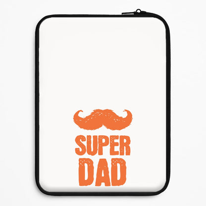 Moustache Super Dad Orange Universal Laptop Sleeve