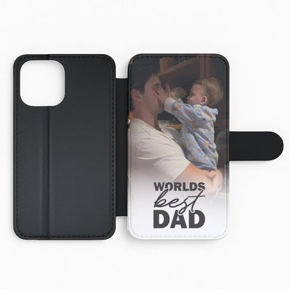 World's Best Dad Personalised Flip Phone Case