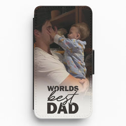 World's Best Dad Personalised Flip / Wallet Phone Case