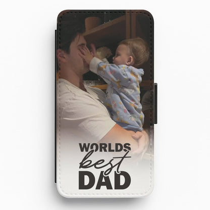 World's Best Dad Personalised Flip / Wallet Phone Case