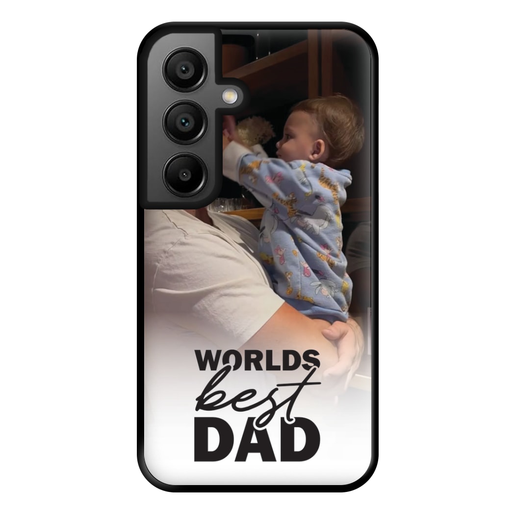World's Best Dad Personalised Phone Case for Galaxy A56