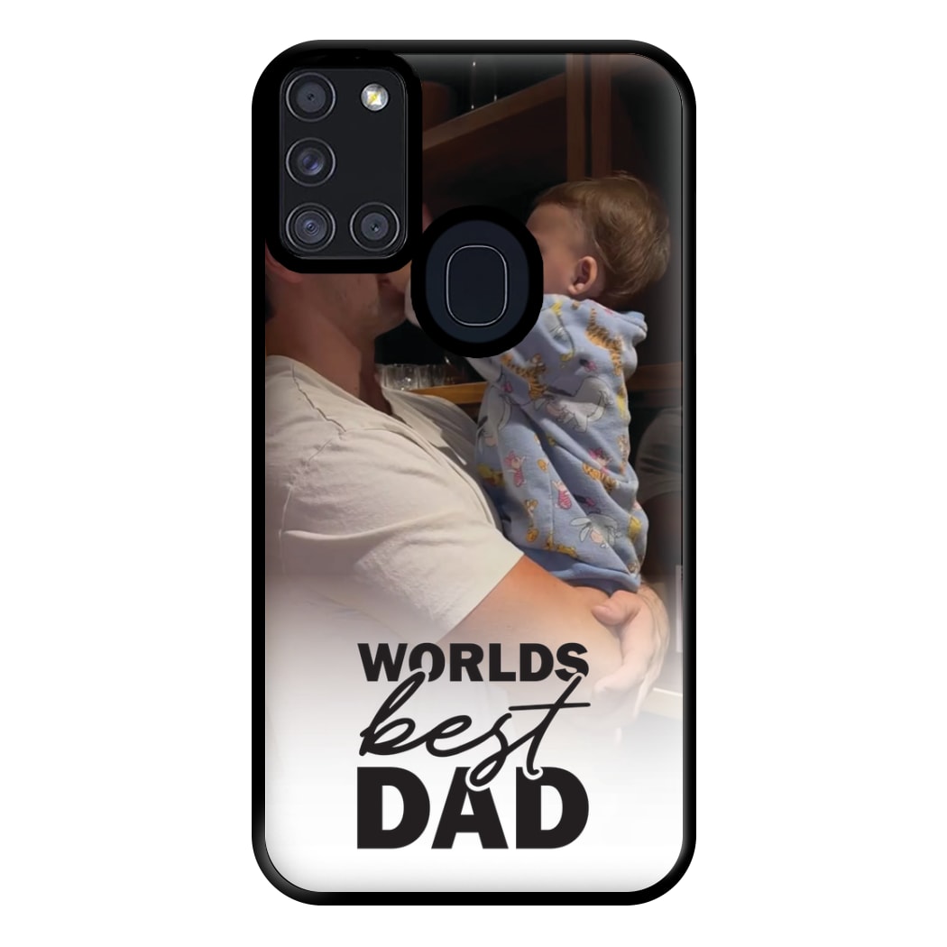 World's Best Dad Personalised Phone Case for Galaxy A21s