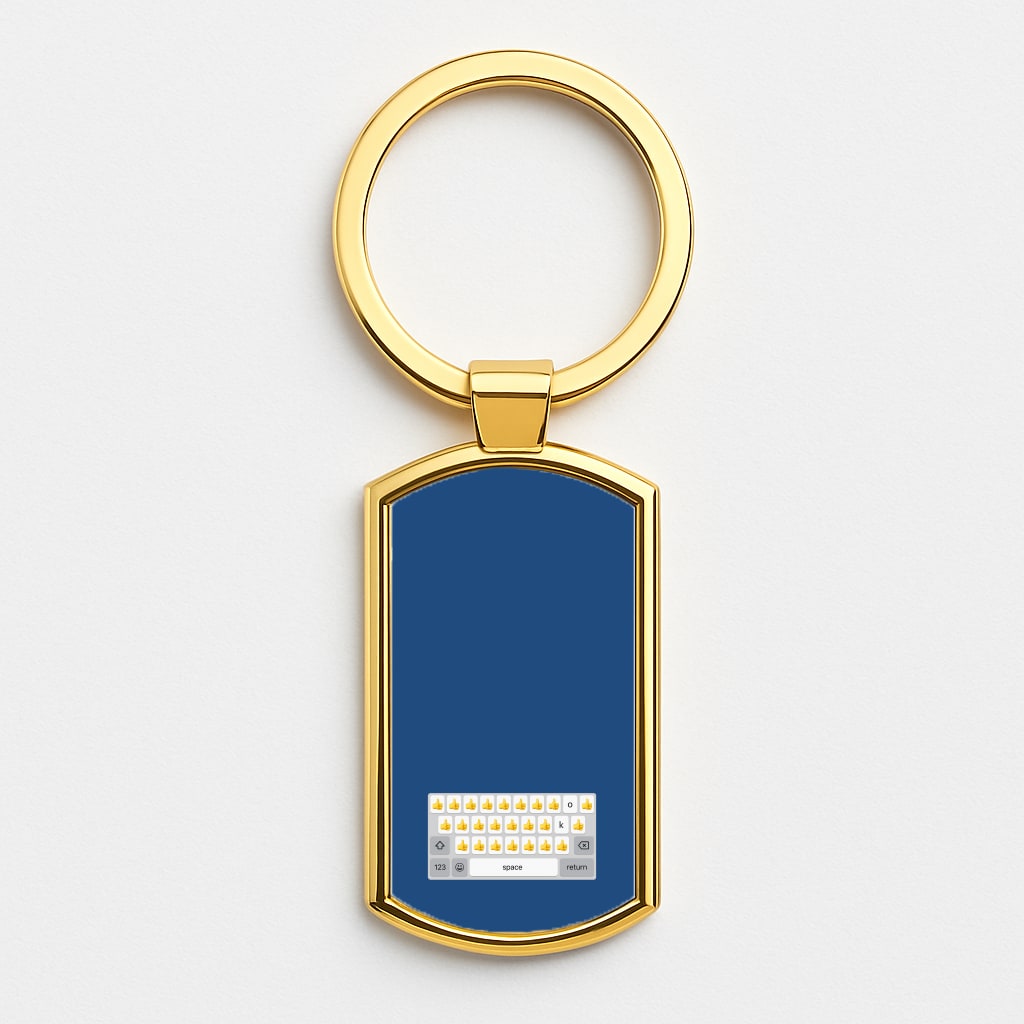 Dad's Keyboard - Father's Day Gold Keyring