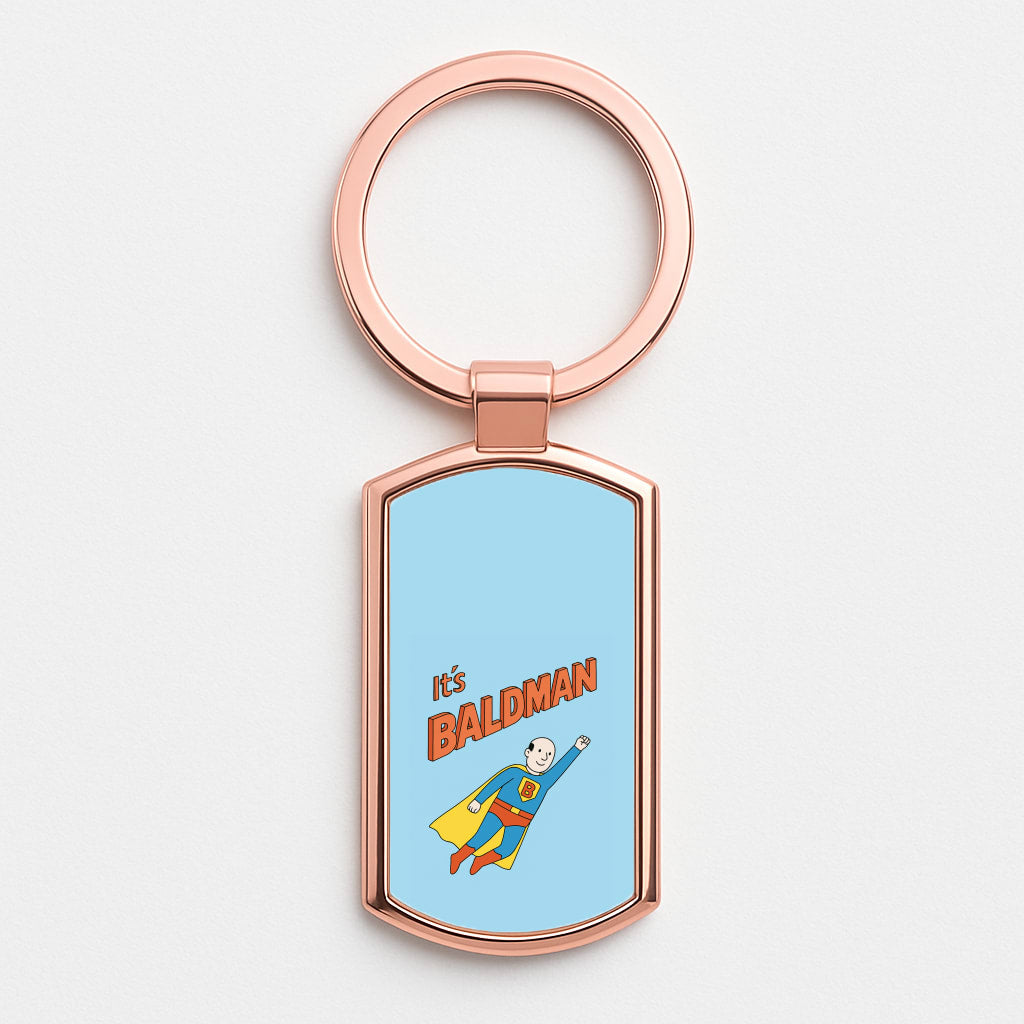 It's Baldman - Father's Day Rose Gold Keyring