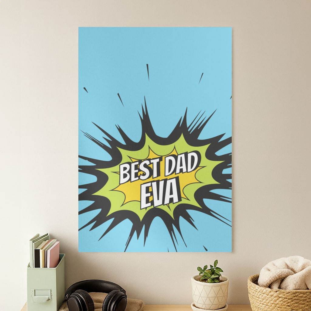 Comic Book Best Dad Eva Poster