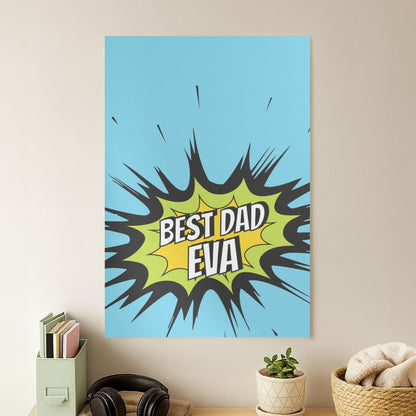 Comic Book Best Dad Eva Poster