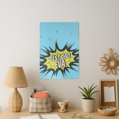 Comic Book Best Dad Eva Art Print