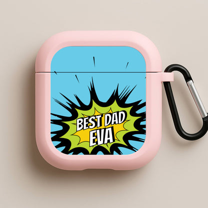 Comic Book Best Dad Eva Pink AirPods Case